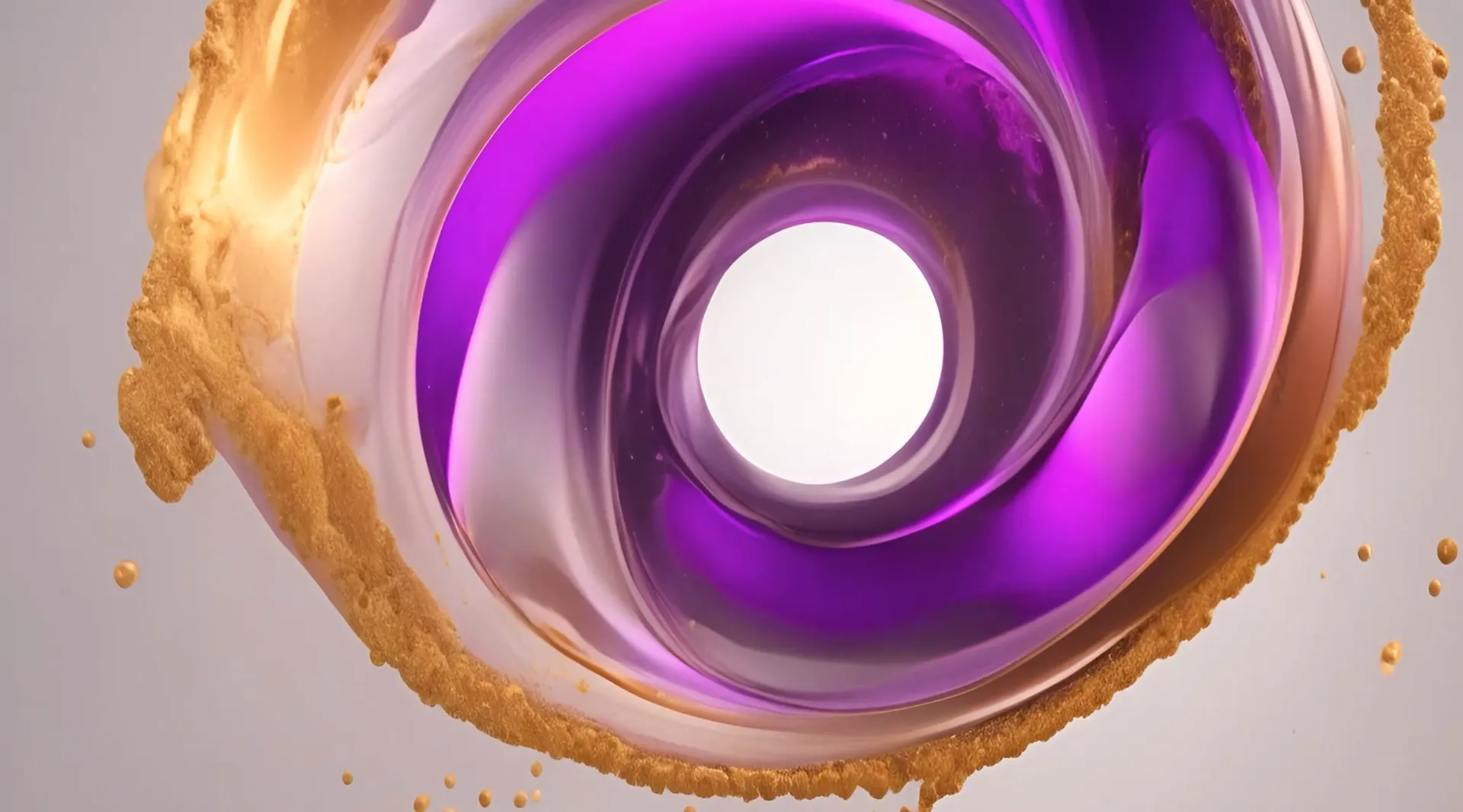 Golden Swirl on Purple Hue Backdrop Video